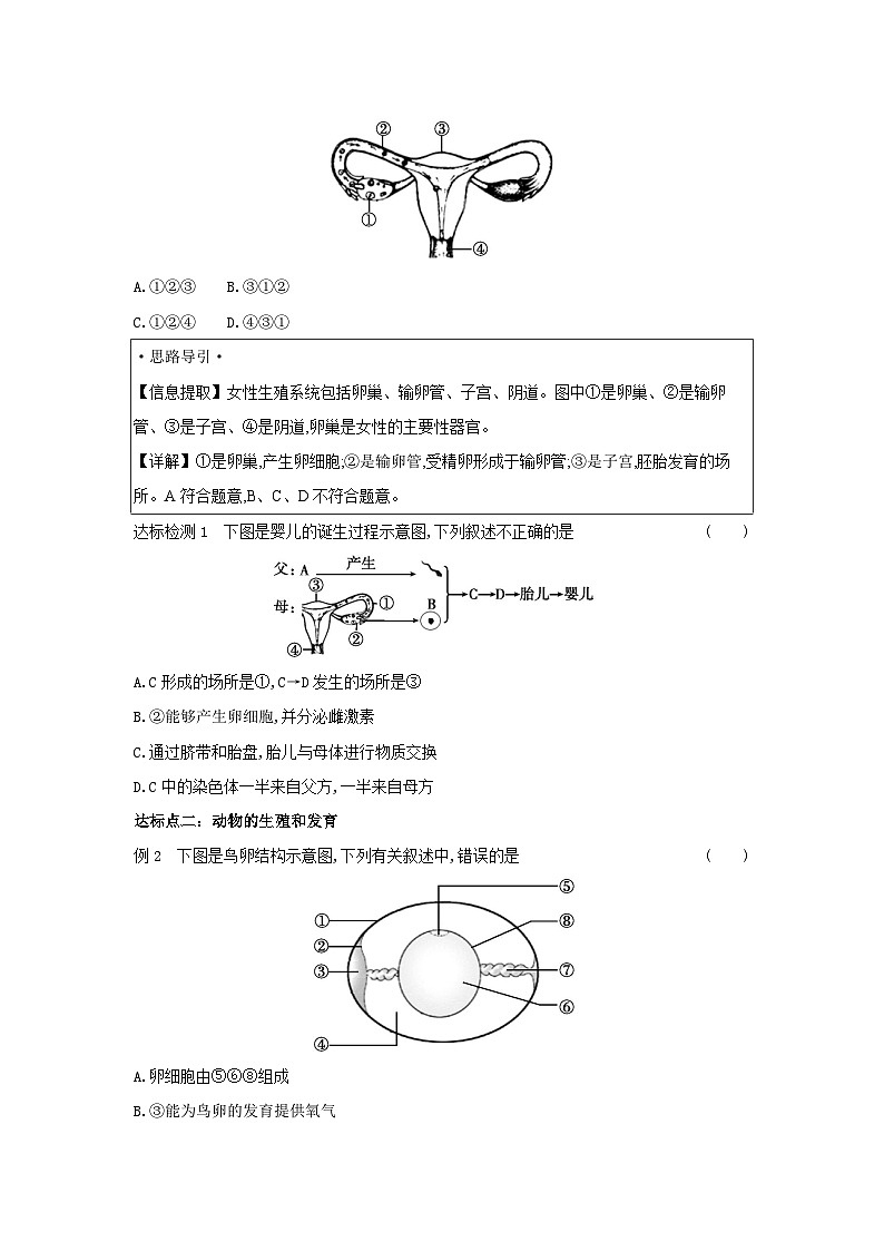 第6单元  生命的延续  复习课 导学案（含答案）北师大版初中生物学八年级上册第2页