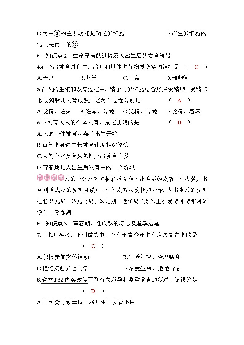 15.1　人的生殖和发育第2页