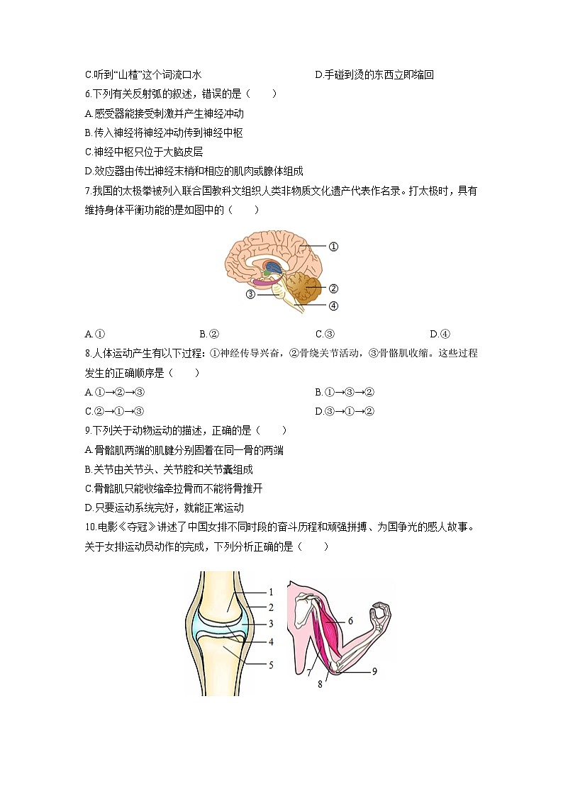 2025-2026学年湖南省长沙市八年级上学期期末模拟生物试卷（学生版）第2页