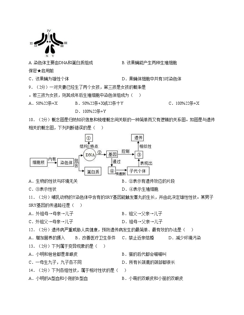 山东省临沂市费县第五中学2025_2026学年八年级上学期第二次月考生物试题（文字版，含答案）第2页