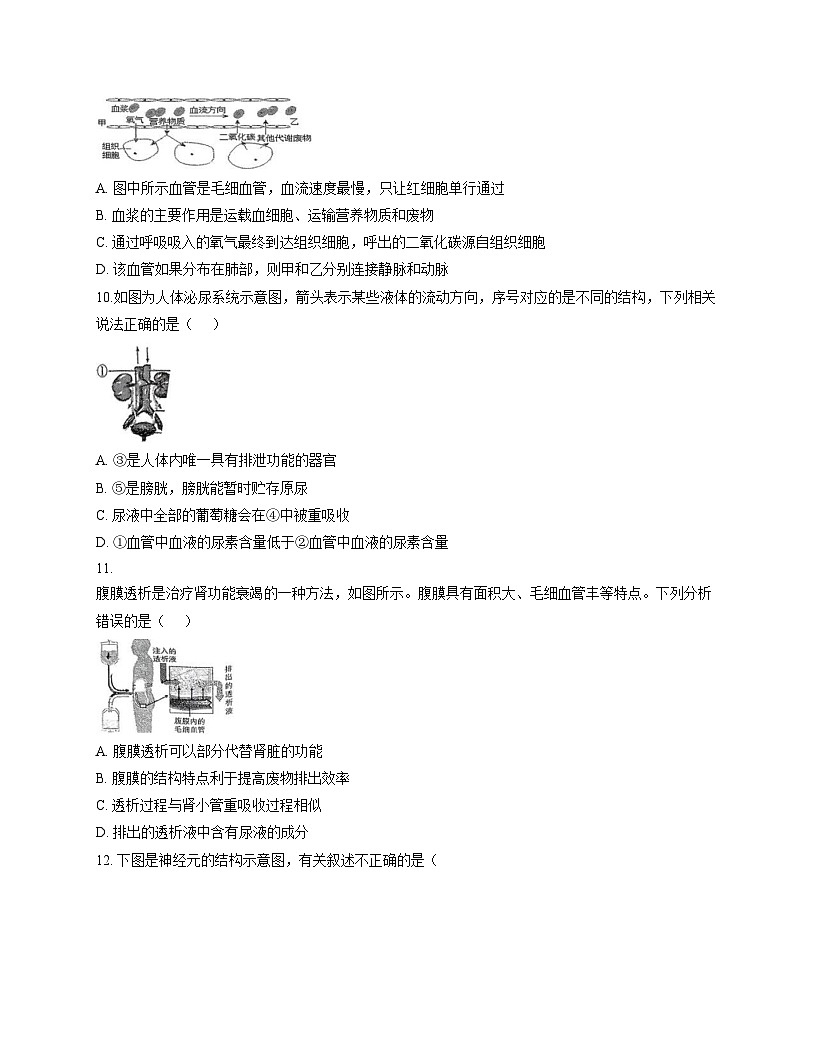 江苏省徐州市邳州市邳城镇泇口中学2025_2026学年八年级上学期12月月考生物试题（文字版，含答案）第3页