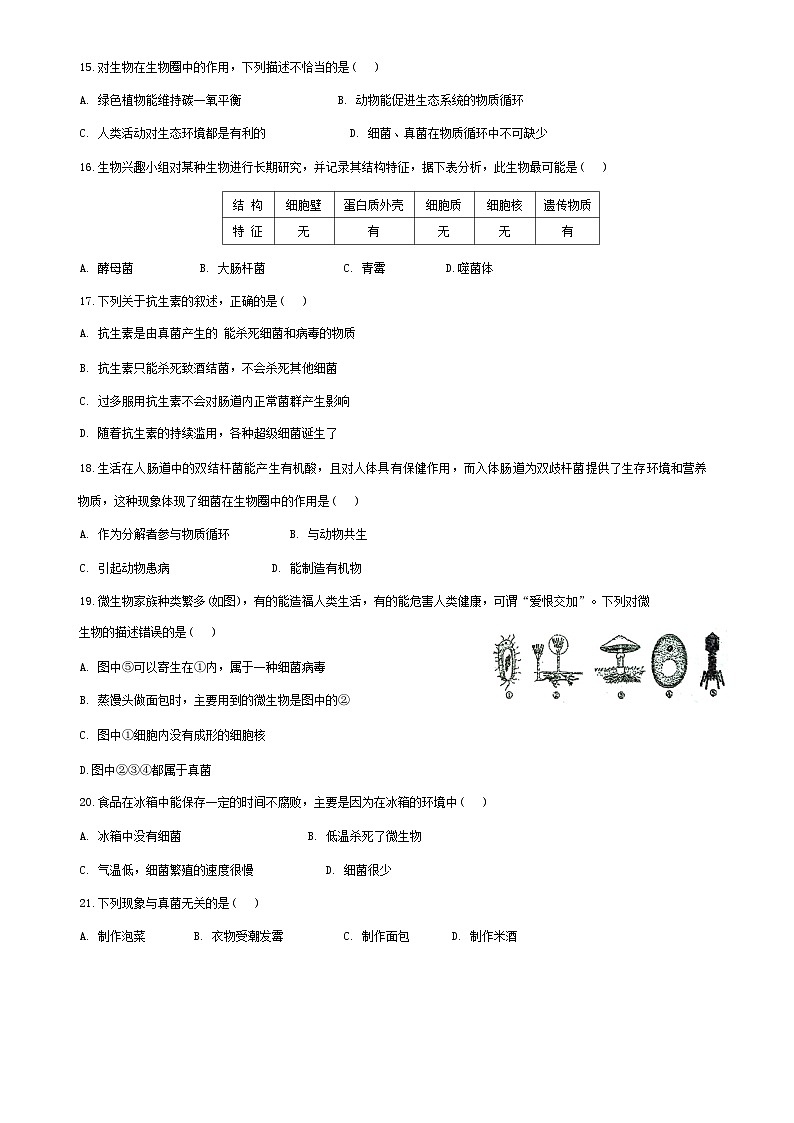 广东省梅州市兴宁市实验学校教育集团(五校联考)2024-2025学年八年级上学期11月期中生物试题-A4第3页