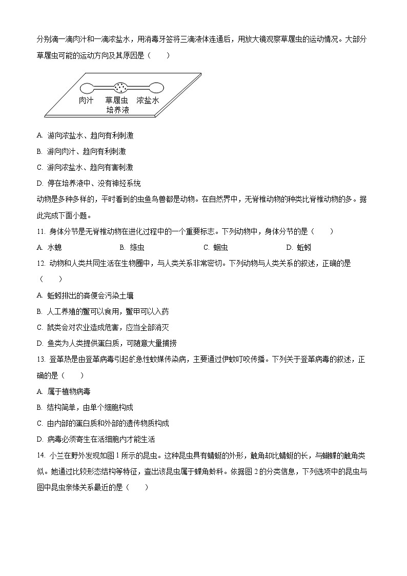 陕西省宝鸡市渭滨区2025-2026学年七年级上学期期末生物学试题（原卷版+解析版）第3页
