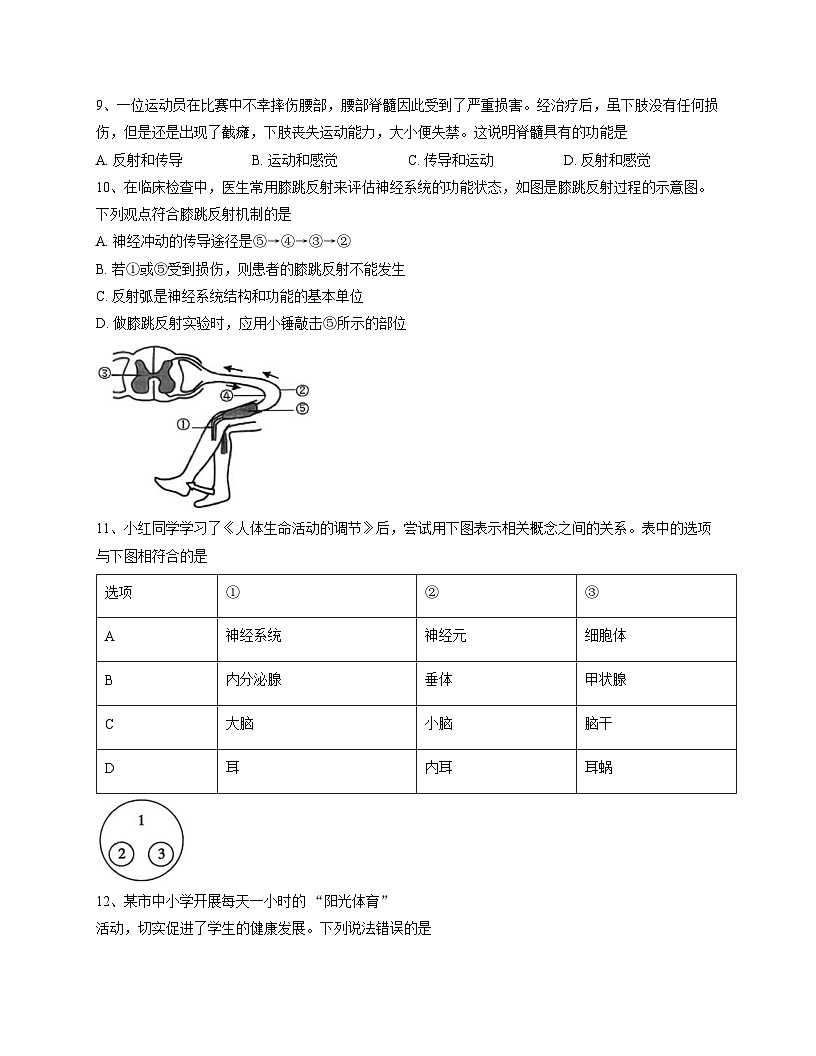 湖南省衡阳市蒸湘区2025_2026学年八年级上学期11月期中生物试题（文字版，含答案）第3页