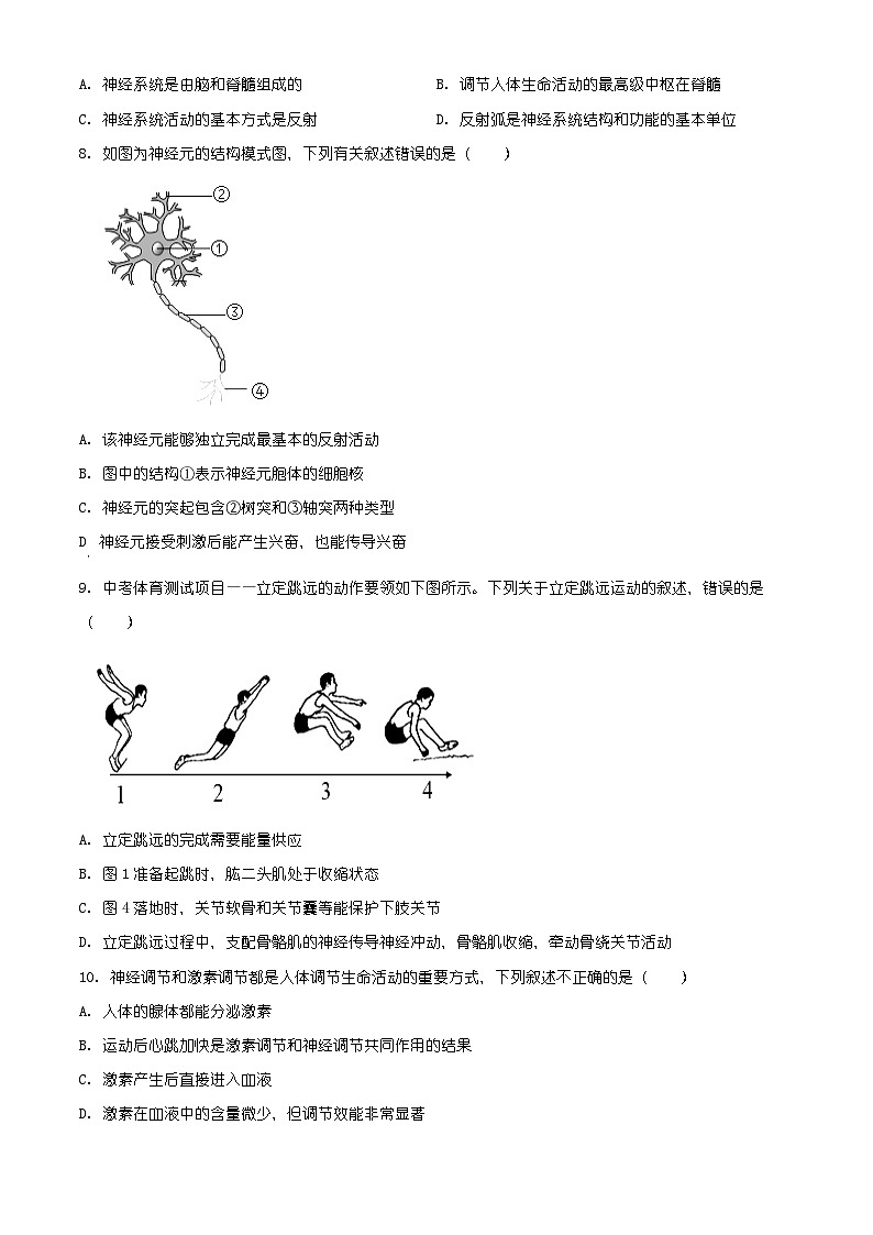 四川省泸州市龙马潭区2025-2026学年八年级上学期期末生物学试题（有解析）第2页