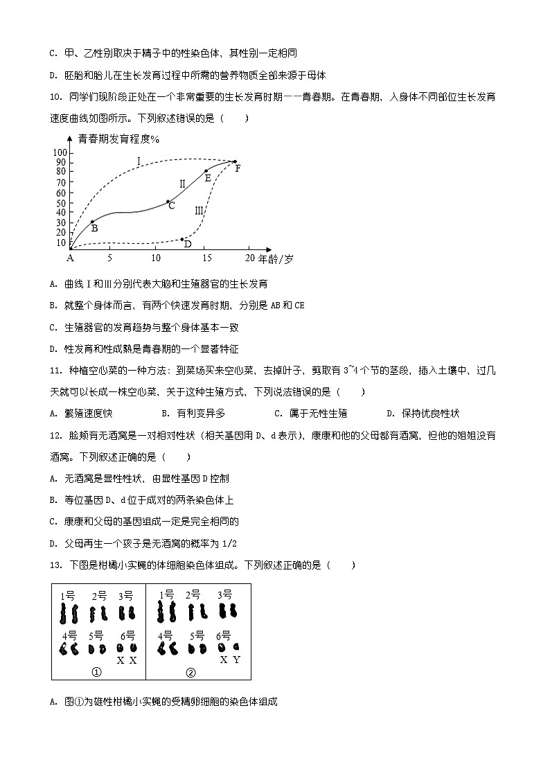 四川省成都市邛崃市2025-2026学年八年级上学期期末生物学试题（原卷+解析）第3页