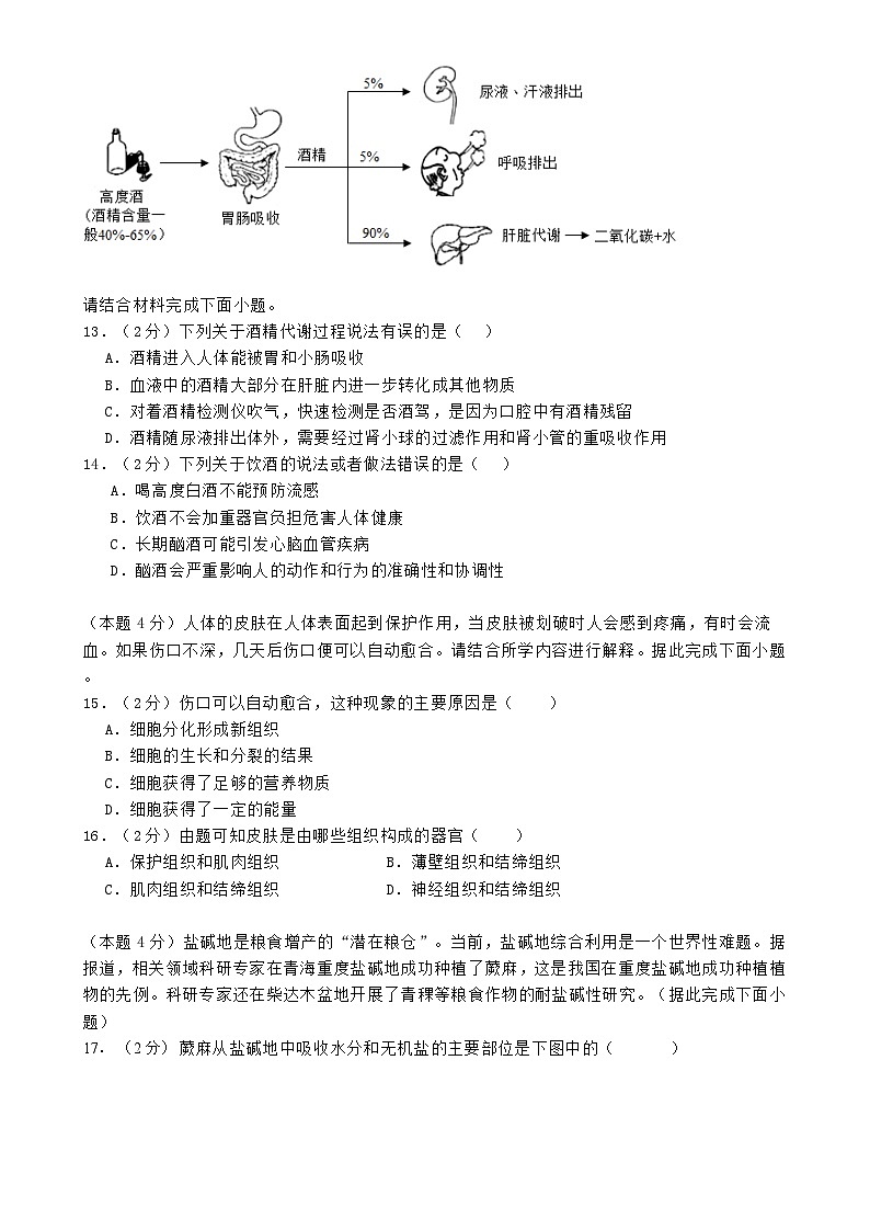 广东省梅州市丰顺县东海中学八年级下学期2月月考生物试题-A4第3页