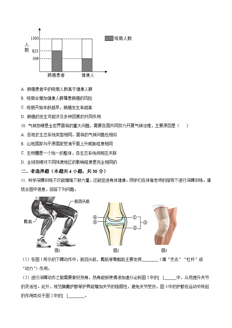 湖北省黄石市大冶市2025-2026学年八年级上学期期末生物学试题（原卷+解析）第3页