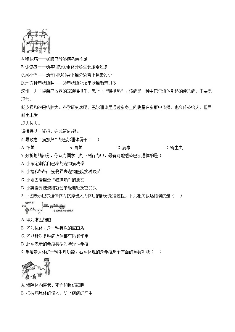 山西临汾市尧都区2025_2026学年第一学期期末八年级生物试卷（文字版，含答案）第2页
