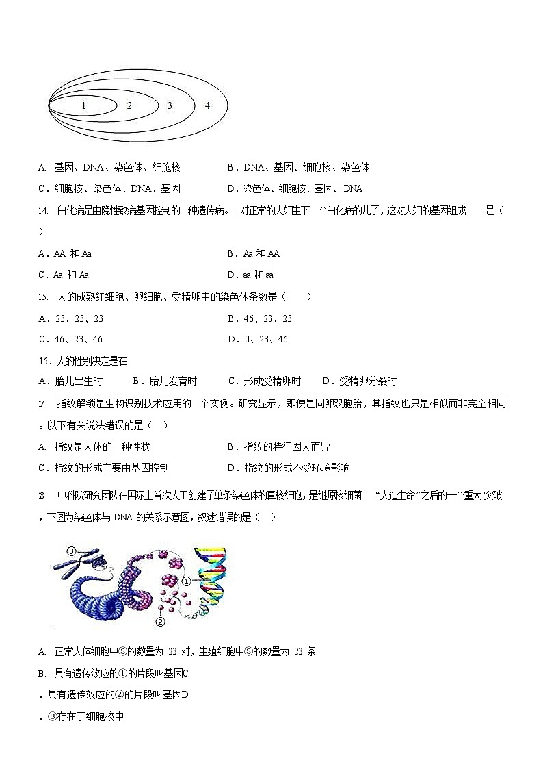 广州市花都区黄广中学2022-2023学年八年级下学期期中生物试题（含答案）第3页