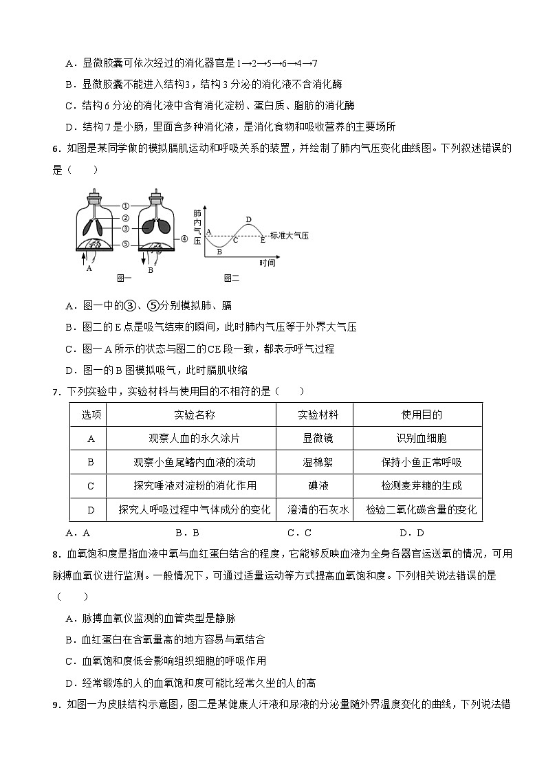 四川省宜宾市长宁县2026年中考一模生物试题附答案第2页