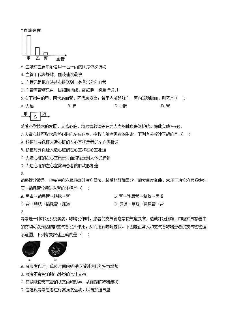陕西省渭南市临渭区2025_2026学年八年级上学期期末生物试卷(文字版含答案)第2页