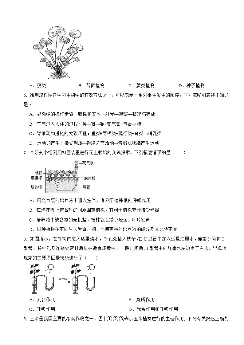 四川省绵阳市游仙区2026年中考一模生物试题附答案第2页