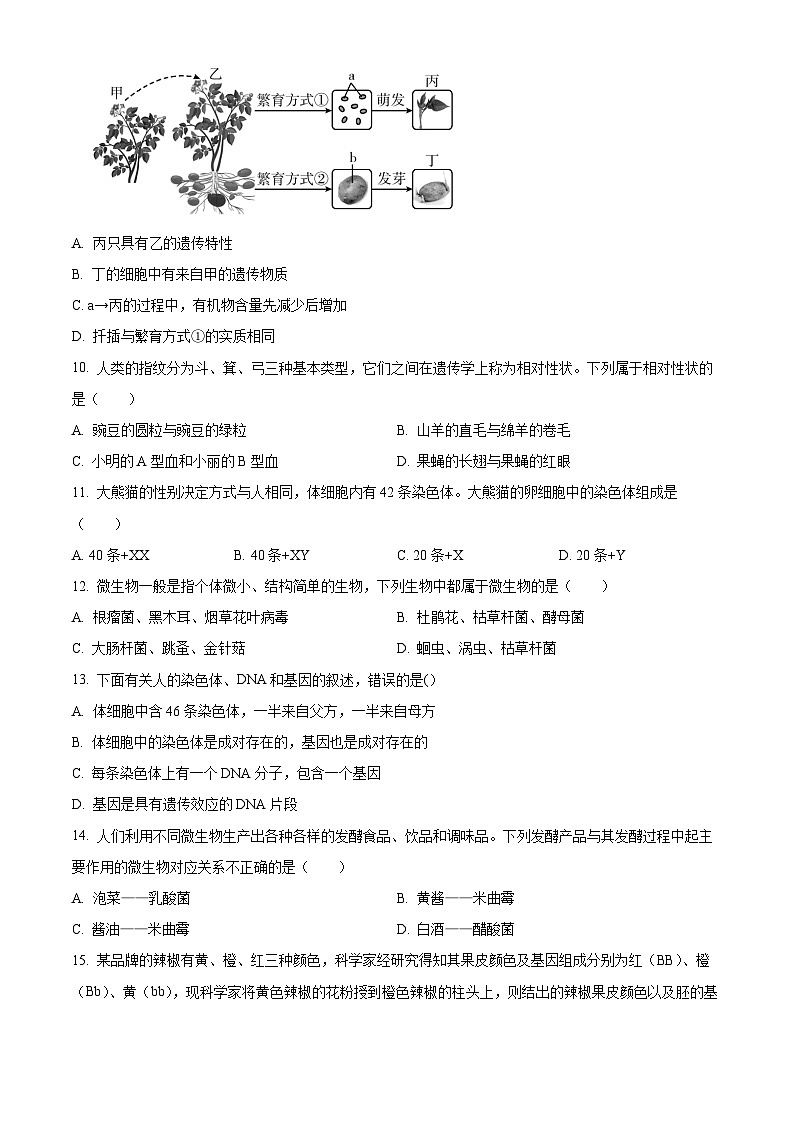 河南开封市2025-2026学年八年级生物上学期期末测试卷（试卷+解析）第3页