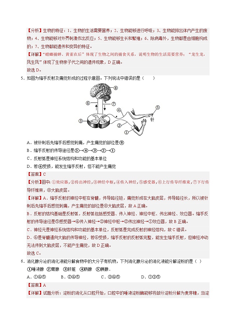 2026年中考生物第一次模拟卷（重庆卷）（全解全析）第3页