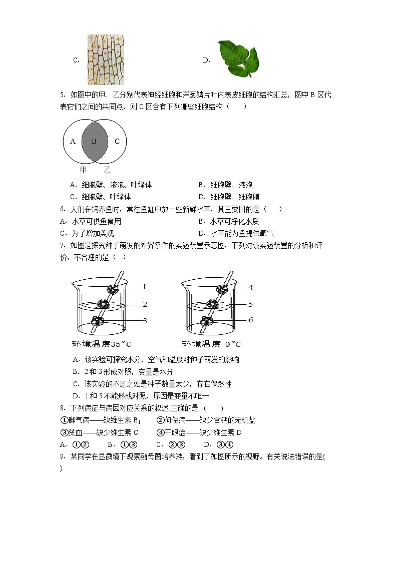 2026年贵州省遵义市汇川区八年级中考模拟生物试卷含答案（三）第2页