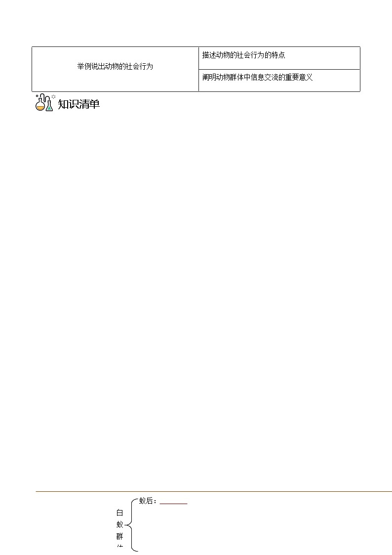 八年级上学期生物考点突然与提分—— 社会行为练习题（含答案 ）第2页