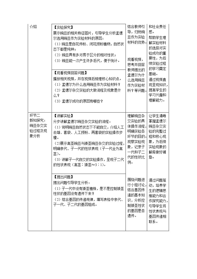 第二章第三节 基因的显性和隐性（第1课时）教案 初中生物人教版（2024）八年级下册教案第2页