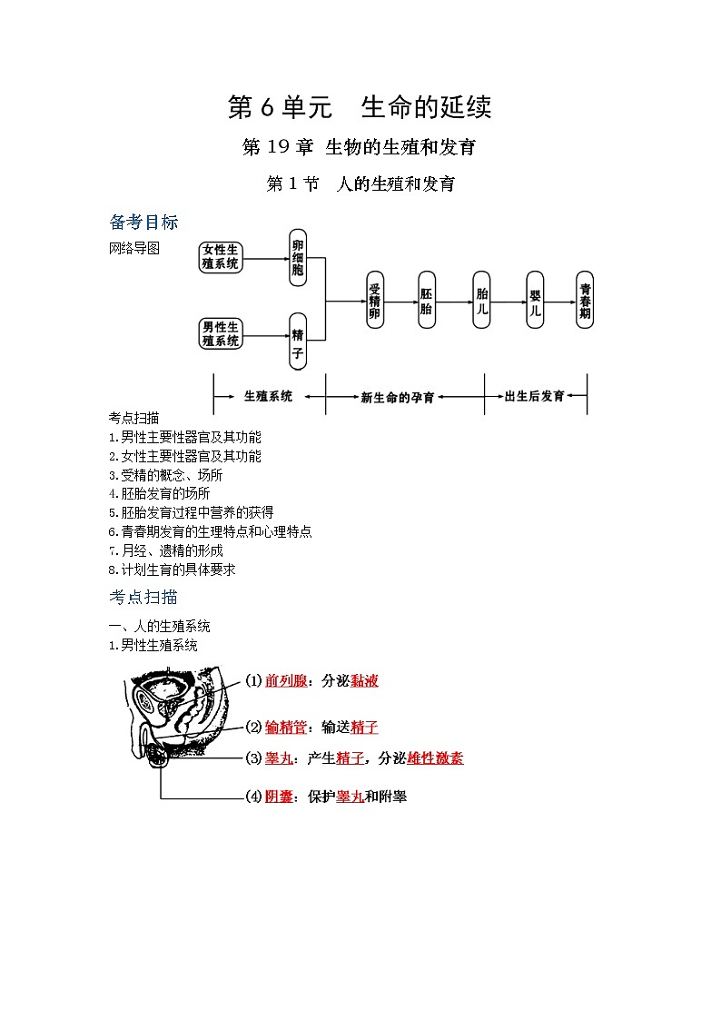 第六单元：生命的延续 学案01