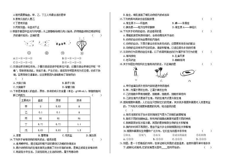 2019年内蒙古赤峰中考生物试卷（含答案与解析）02