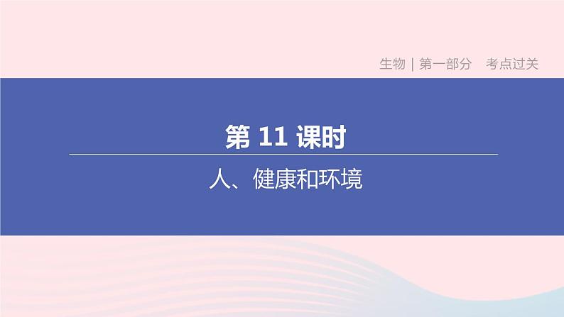 （杭州专版）2020中考生物复习方案第11课时人、健康和环境课件01