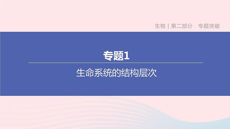 杭州专版2020中考生物复习方案专题01生命系统的结构层次课件第1页