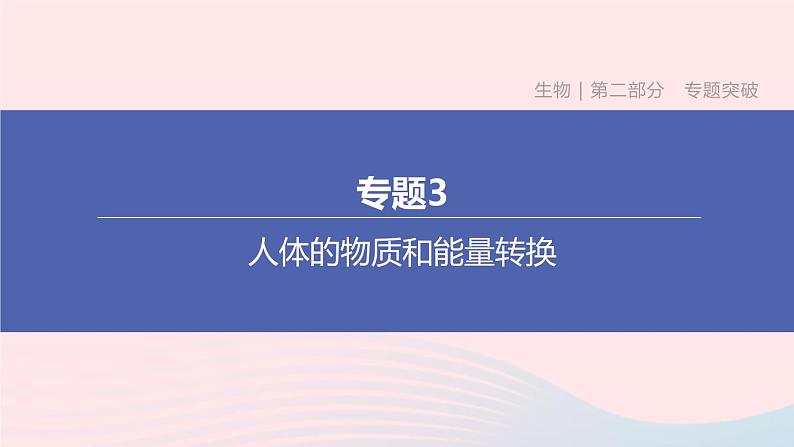 杭州专版2020中考生物复习方案专题03人体的物质和能量转换课件01