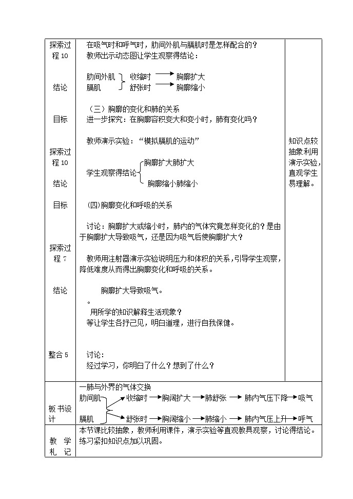 第二节 发生在肺内的气体交换　　教案102
