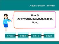 初中人教版 (新课标)第三单元 生物圈中的绿色植物第五章 绿色植物与生物圈中的碳—氧平衡第一节 光合作用吸收二氧化碳释放氧气背景图课件ppt