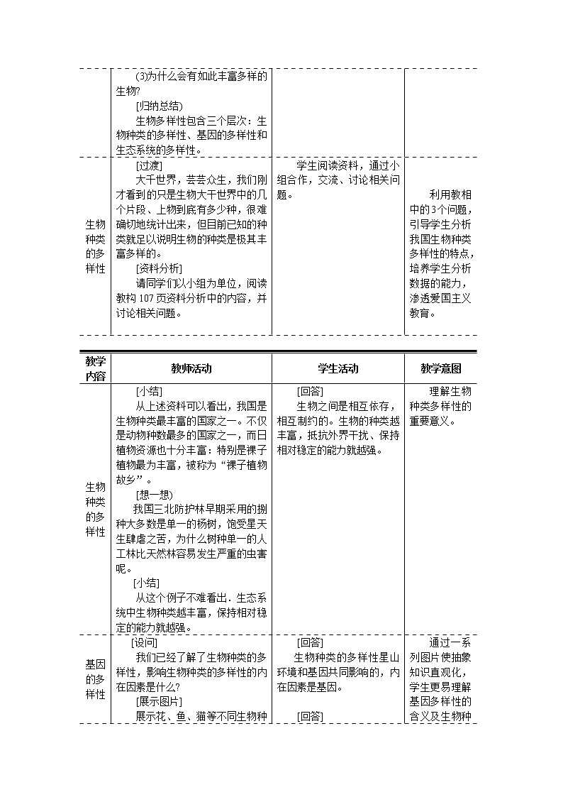 6.2  认识生物的多样性+教案02