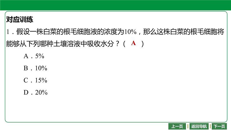 人教版2021年中考一轮复习生物  第三单元 第三章    绿色植物与生物圈的水循环 课件07