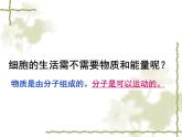 人教版七年级生物上册第2单元第1章第4节细胞的生活 (1) 课件