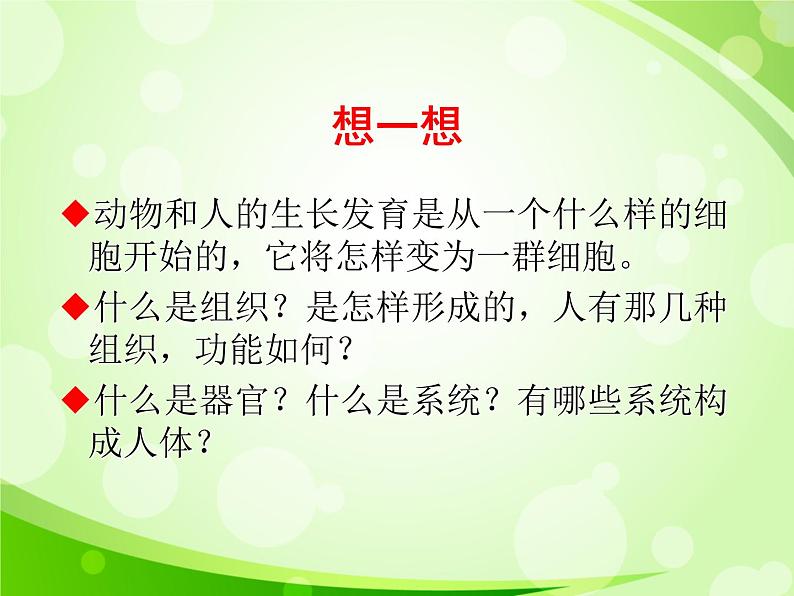 人教版生物七年级上册2.2.2动物体的结构层次  课件第2页