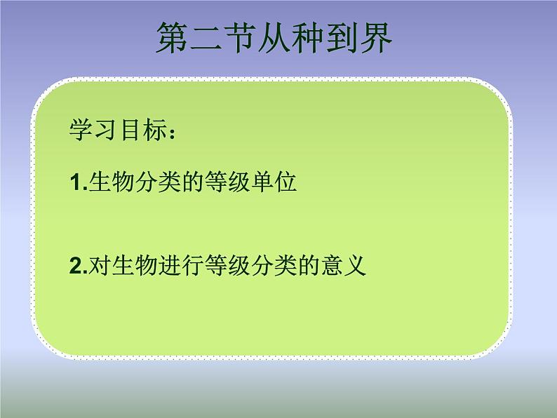 人教版生物八年级上册6.1.2从种到界 课件03