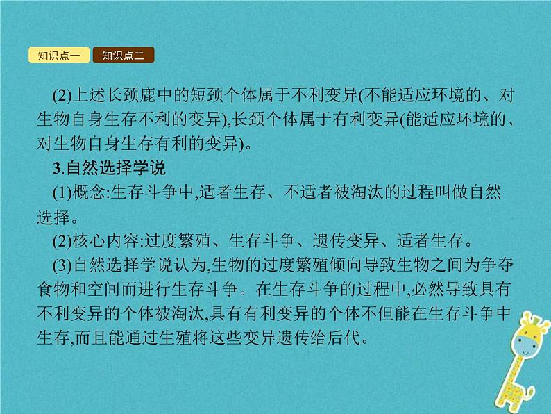 2021年济南版八年级生物下册5.1.4生物进化的原因 课件03