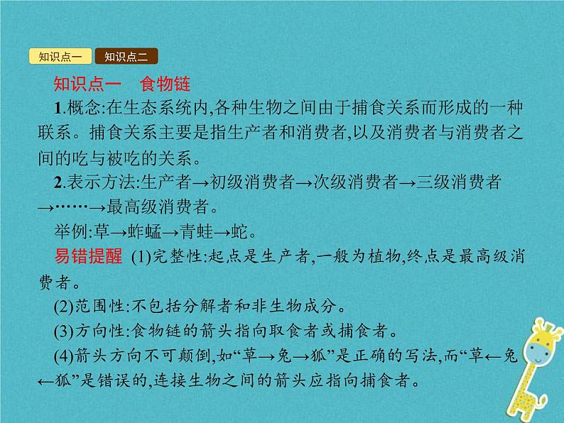 2021年济南版八年级生物下册6.2.2食物链和食物网 课件02