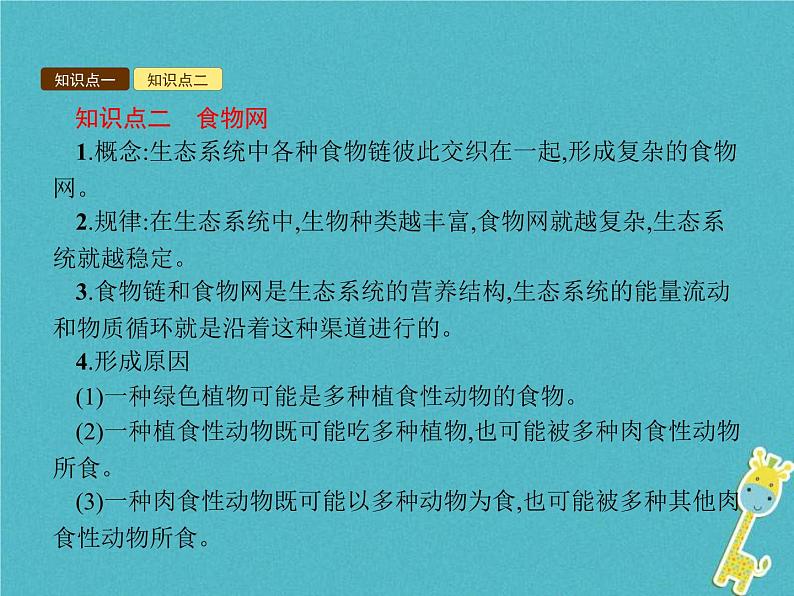 2021年济南版八年级生物下册6.2.2食物链和食物网 课件05