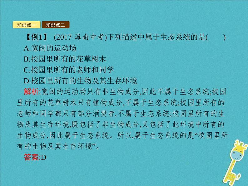 2021年济南版八年级生物下册6.2.1生态系统的组成 课件05