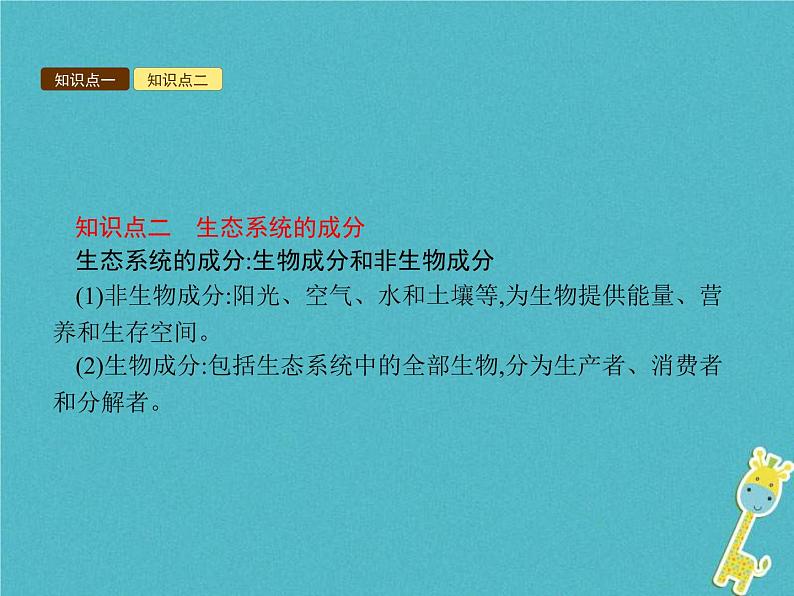 2021年济南版八年级生物下册6.2.1生态系统的组成 课件07