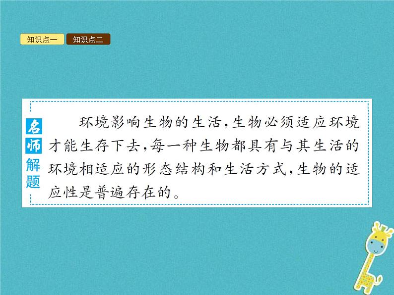 2021年济南版八年级生物下册6.1.2生物对环境的适应与影响 课件06