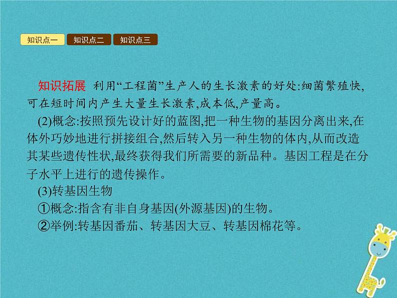 2021年济南版八年级生物下册7.2.1基因工程 课件05