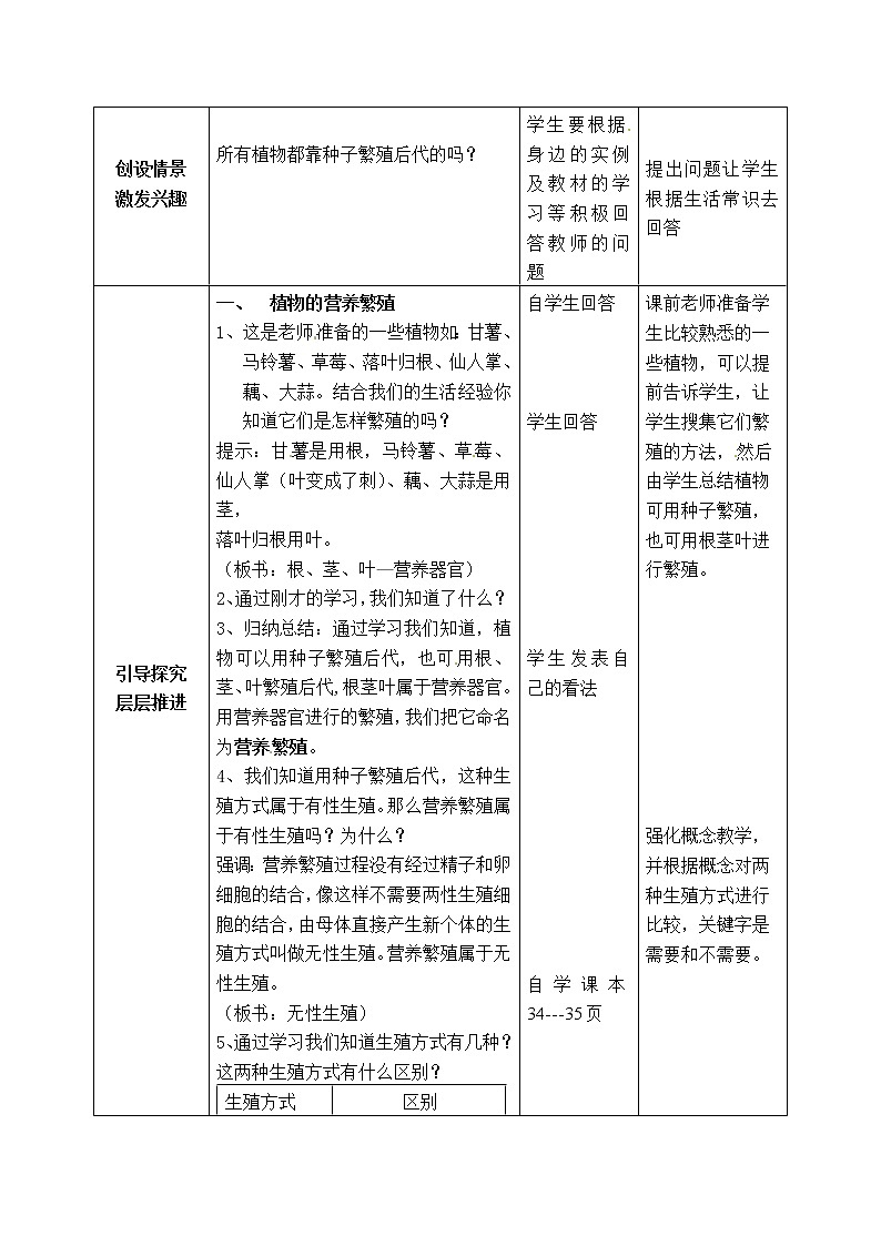 济南版八年级生物上册教案：4-1-7 植物的无性生殖第2页