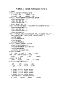 初中生物人教版 (新课标)七年级上册第二单元 生物体的结构层次第二章 细胞怎样构成生物体第二节 动物体的结构层次优秀综合训练题