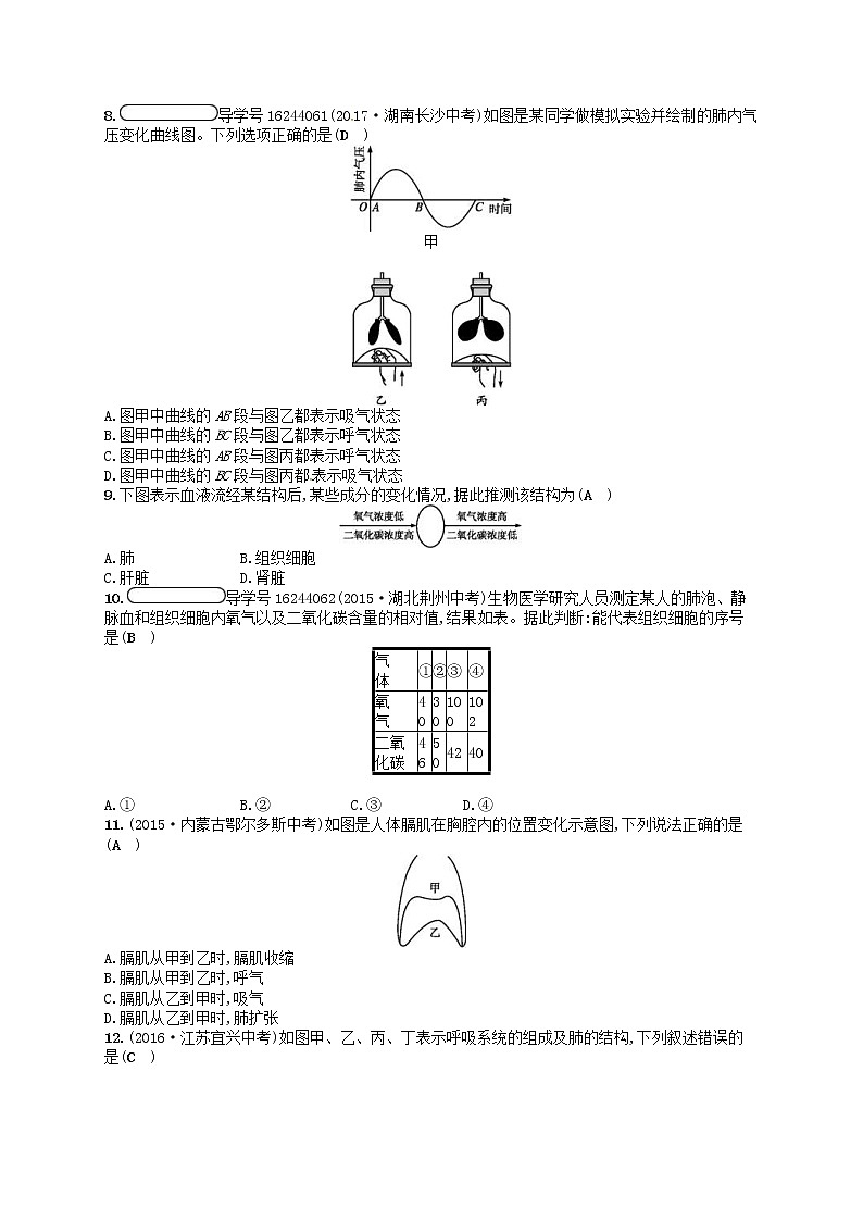 2021年济南版七年级生物下册阶段测评(二)(含答案)第2页