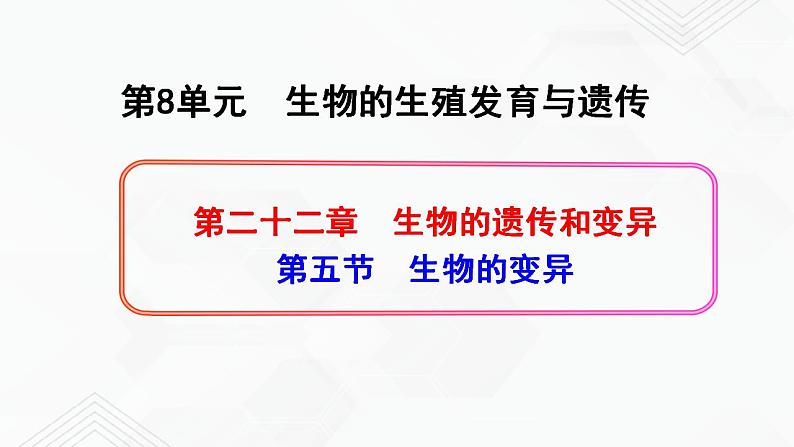 苏教版生物八年级下册  生物的变异 课件PPT01