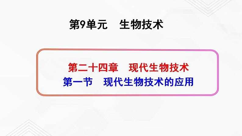 苏教版生物八年级下册 现代生物技术的应用 课件PPT01