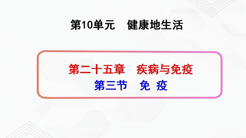 苏教版生物八年级下册  免疫 课件PPT01