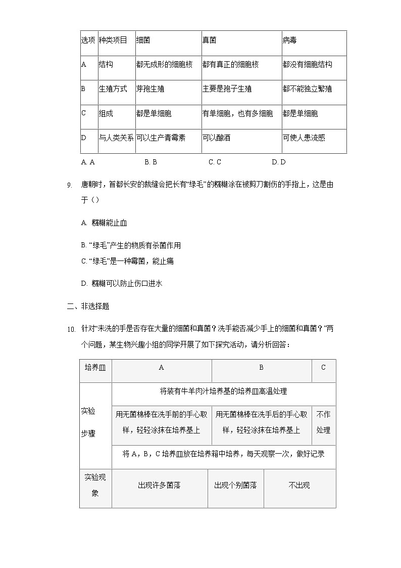 13.2 土壤里的微生物（练习）（原卷版）03