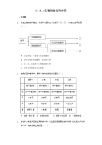 初中生物苏科版七年级下册第1节 生物的命名和分类精品课后作业题