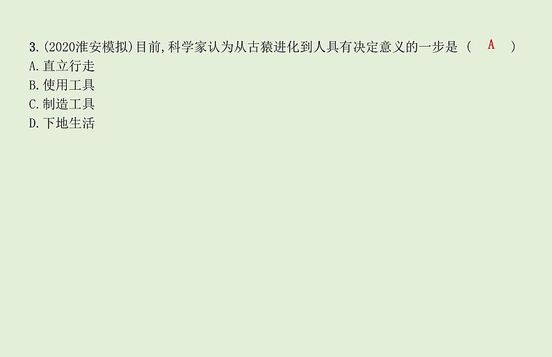 2021年春人教版生物中考教材梳理：第4单元 人的由来  课件07